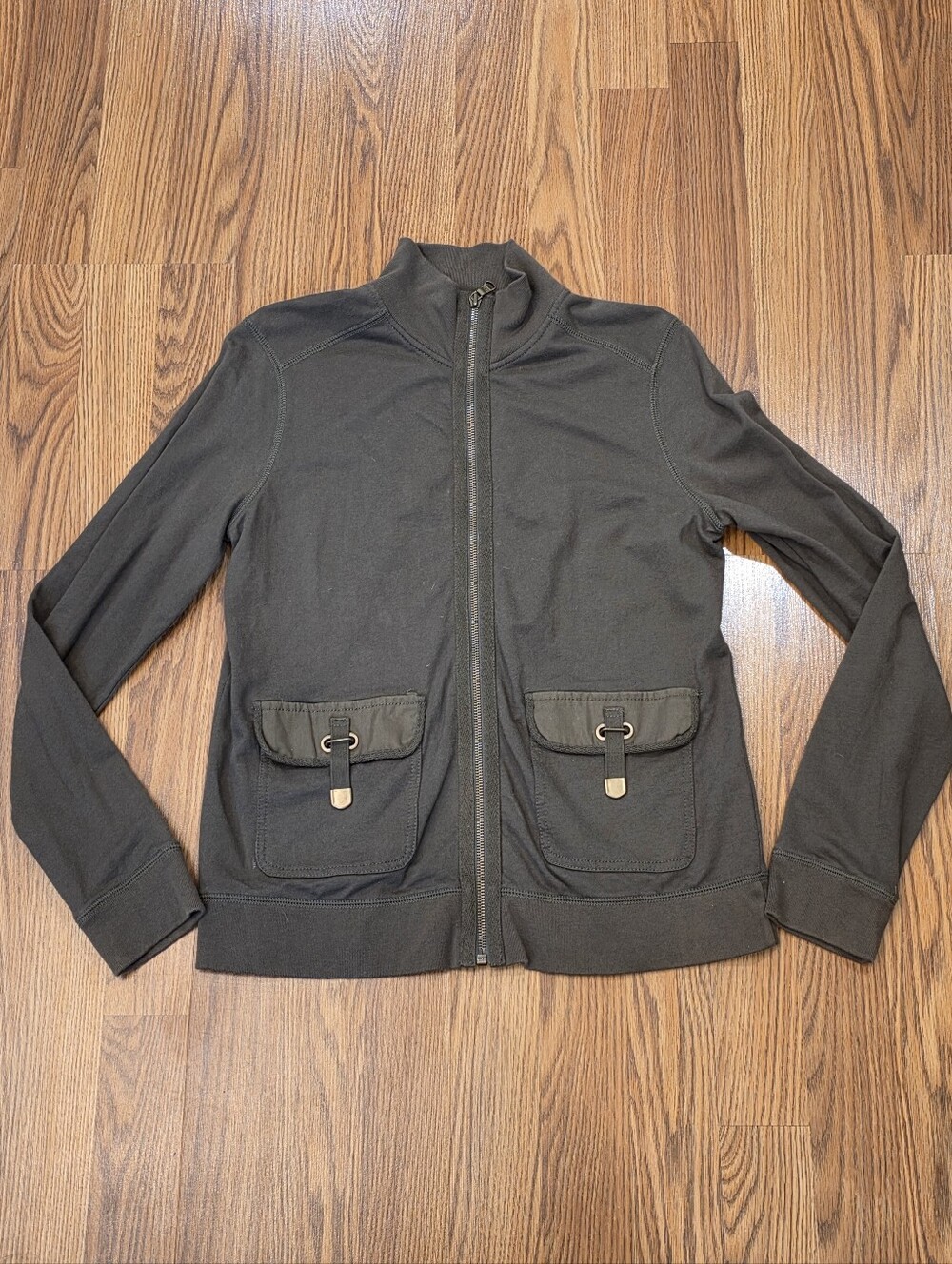 LRL Lauren Jeans Co. Ralph Lauren Olive Green Zip Up Jacket Women's Size Medium